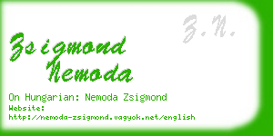 zsigmond nemoda business card